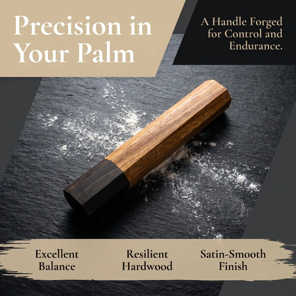 Solid Wood Octagonal Handle Bl - Japanese Knife review and price
