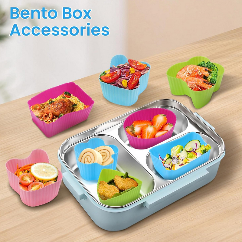 8PCS Silicone Lunch Box Divide - Bento Box review and price