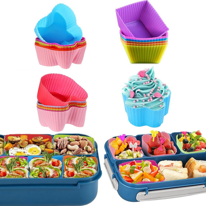 8PCS Silicone Lunch Box Divide - Bento Box review and price