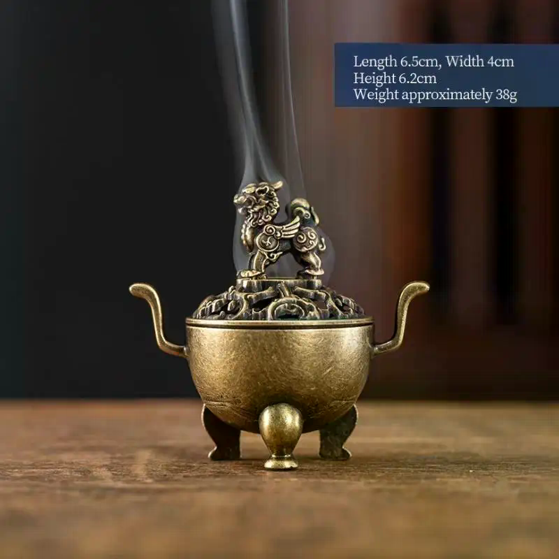 1Pcs Mini Antique Brass Zinc A - Incense Holder review and price