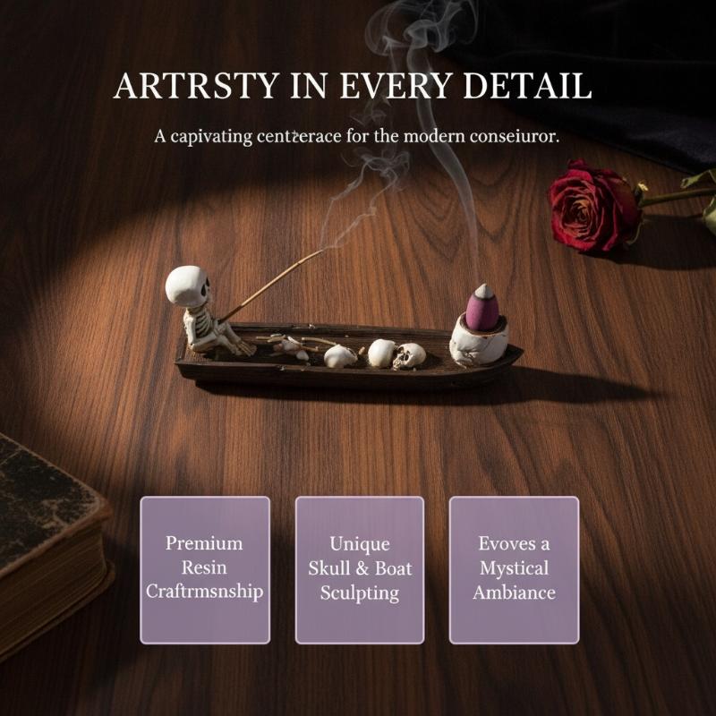 Skull Boat Incense Holder Uniq - Incense Holder review and price
